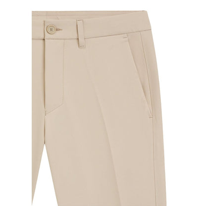 Beige Polyester Skinny Pants