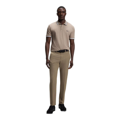 Beige Polyester Skinny Pants