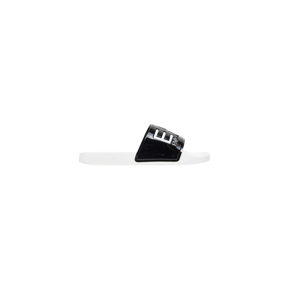 Black And White Pvc Slippers
