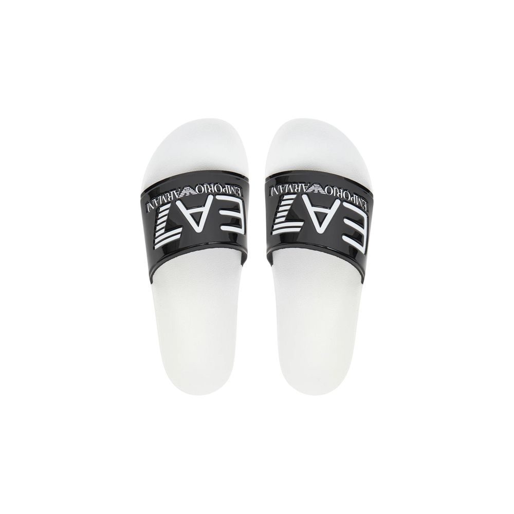 Black And White Pvc Slippers