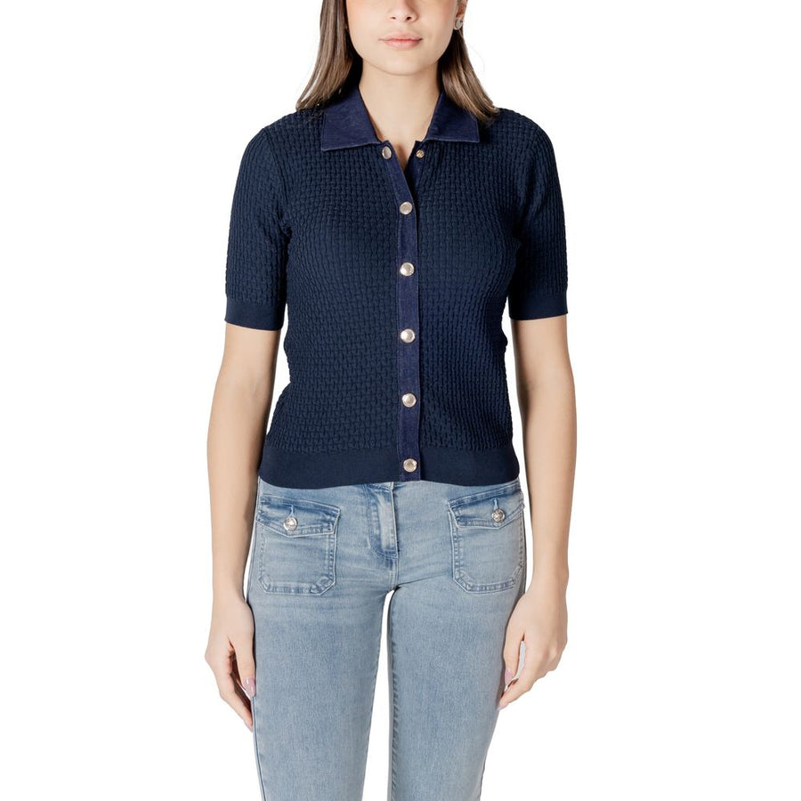 Blue Polyester Shortsleeve Shirt