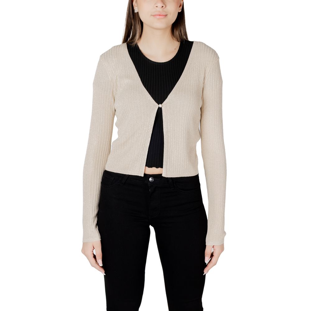 Gold Viscose Sleeveless Jacket