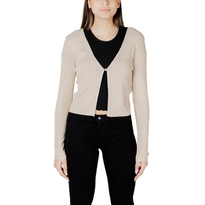 Gold Viscose Sleeveless Jacket