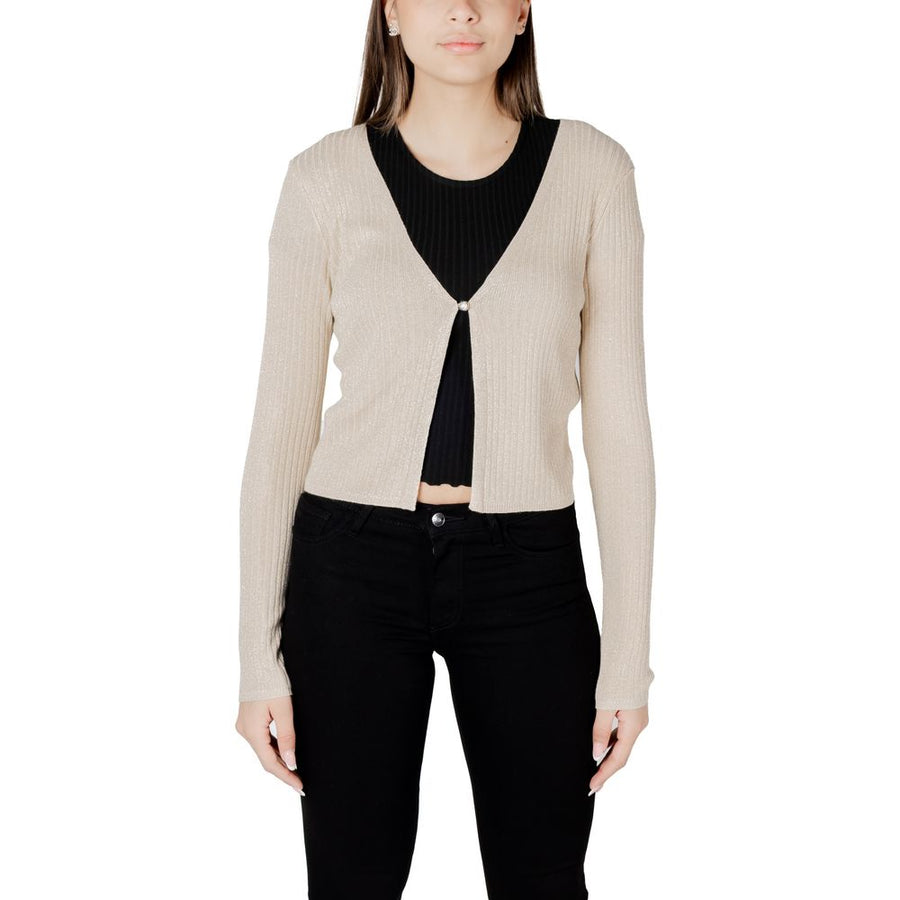 Gold Viscose Sleeveless Jacket