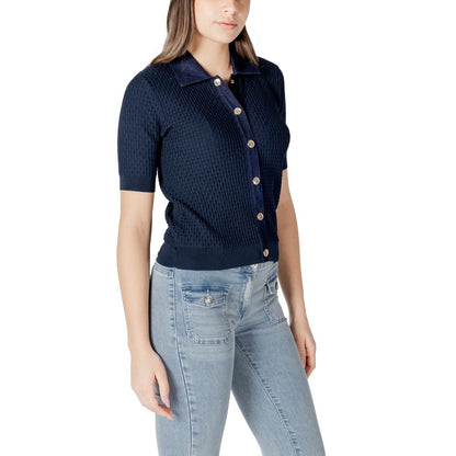 Blue Polyester Shortsleeve Shirt