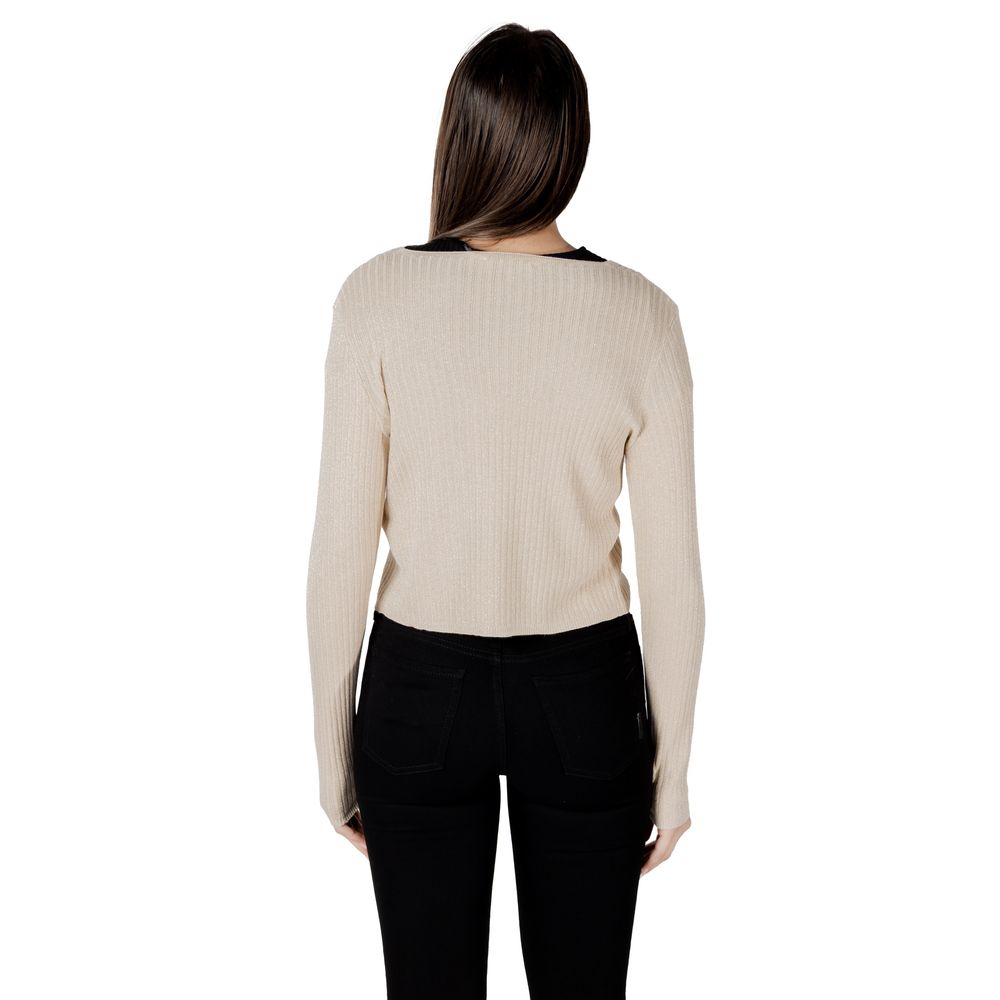 Gold Viscose Sleeveless Jacket