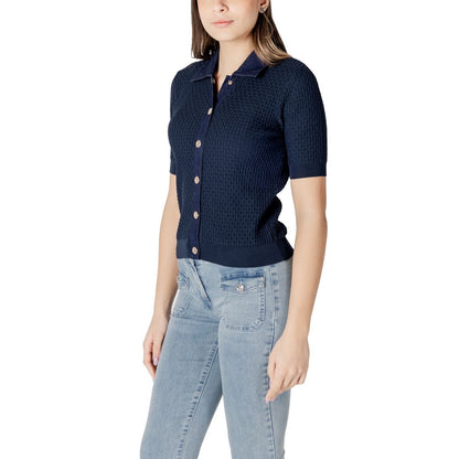 Blue Polyester Shortsleeve Shirt