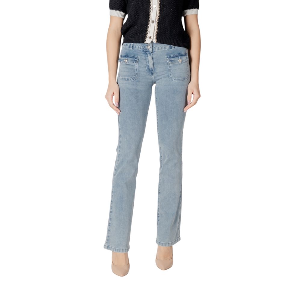 Blue Cotton Skinny Jeans