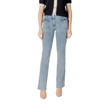 Blue Cotton Skinny Jeans