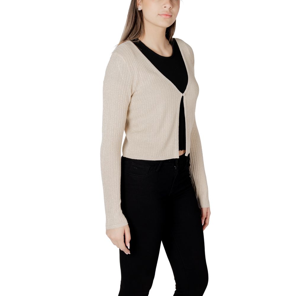 Gold Viscose Sleeveless Jacket