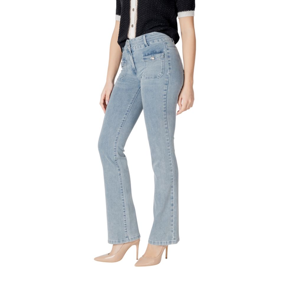 Blue Cotton Skinny Jeans