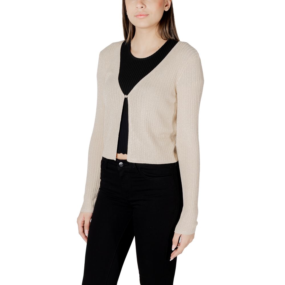 Gold Viscose Sleeveless Jacket