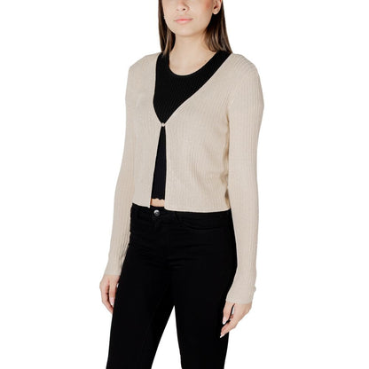 Gold Viscose Sleeveless Jacket