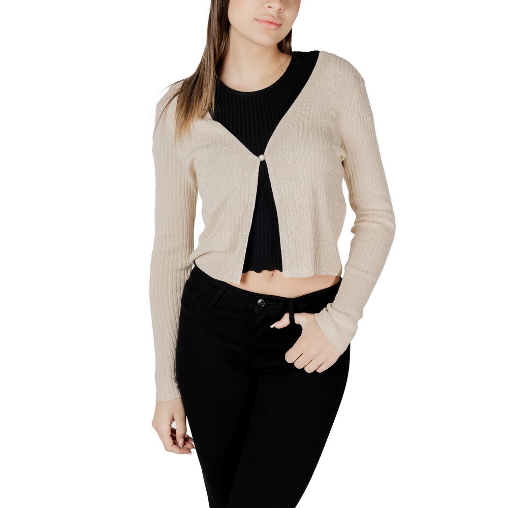 Gold Viscose Sleeveless Jacket