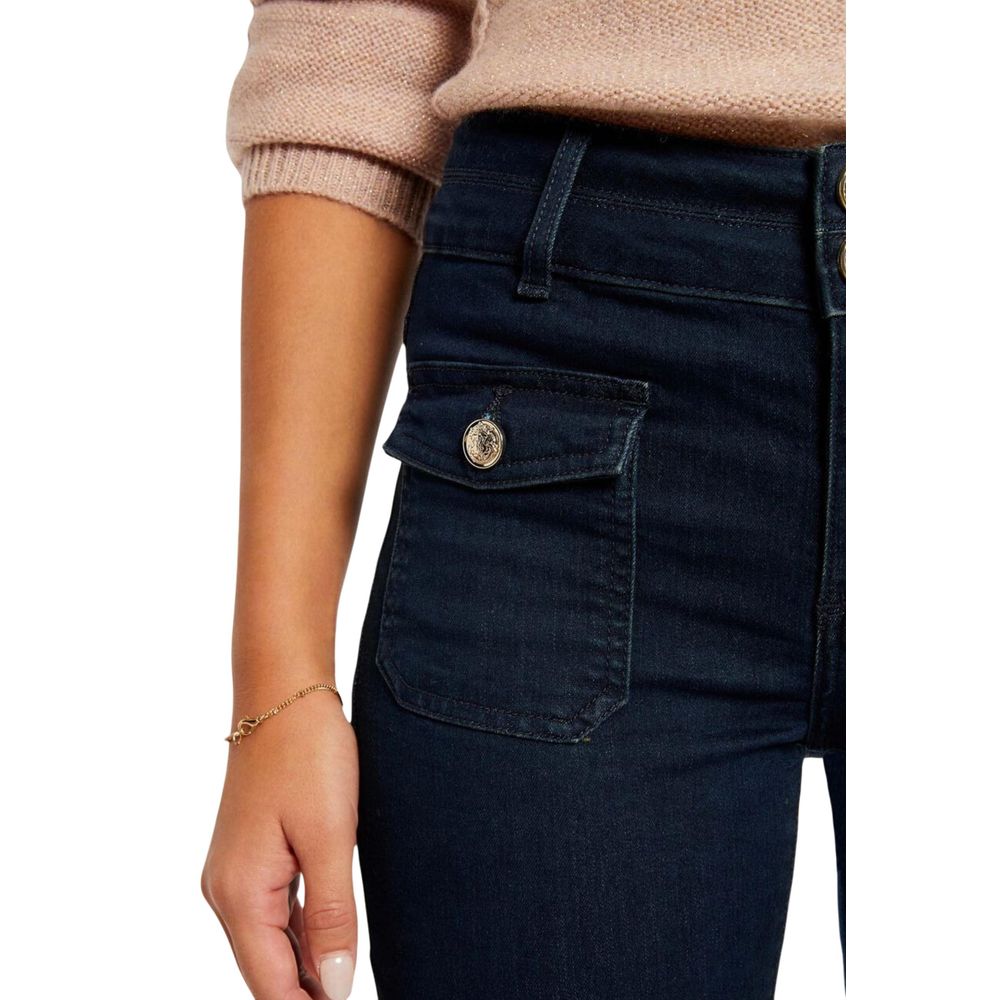 Blue Cotton Skinny Jeans