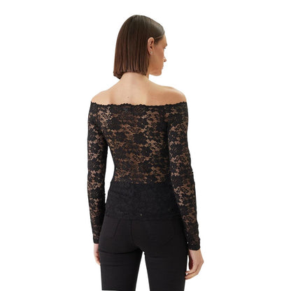 Black Polyamide Long Sleeve T-Shirt