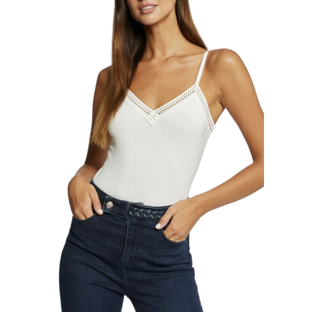 Cream Viscose Tank Tops