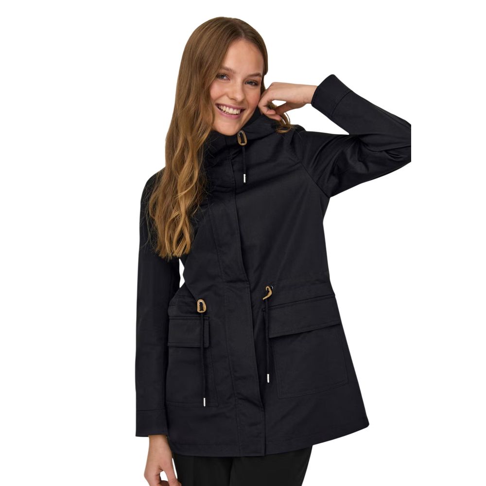 Black Polyester Parka