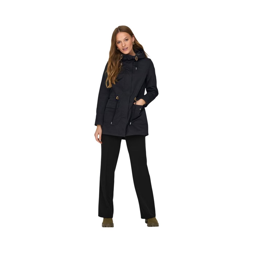 Black Polyester Parka