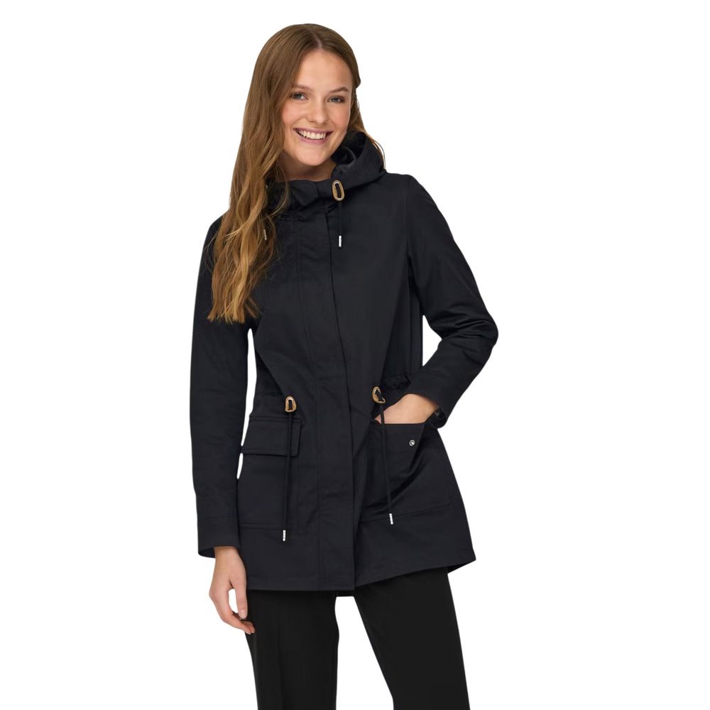 Black Polyester Parka