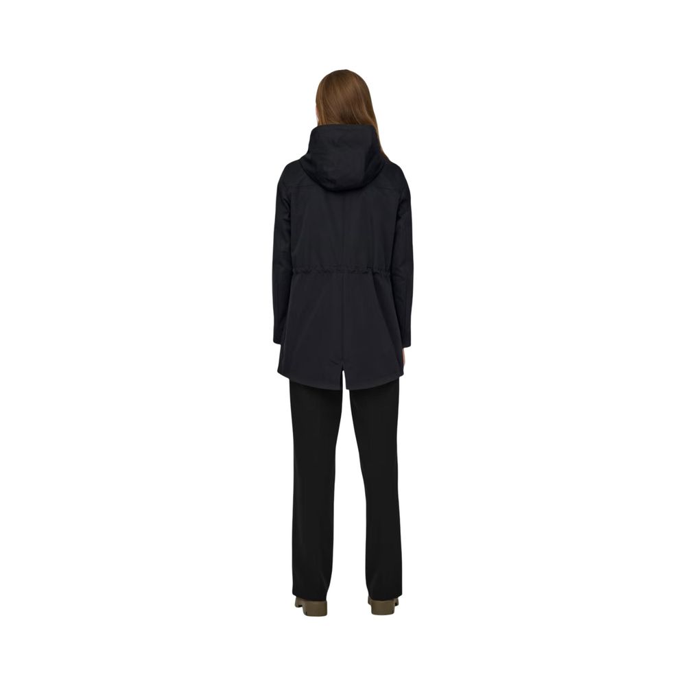 Black Polyester Parka