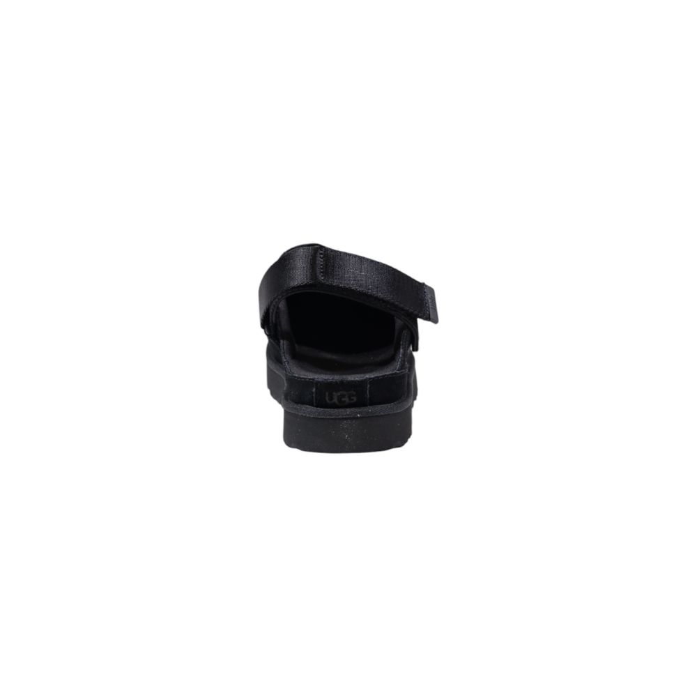 Black Recycled Polyester Platform Pumps