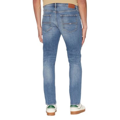 Blue Recycled Cotton Skinny Jeans