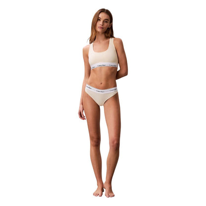 Beige Cotton Bra
