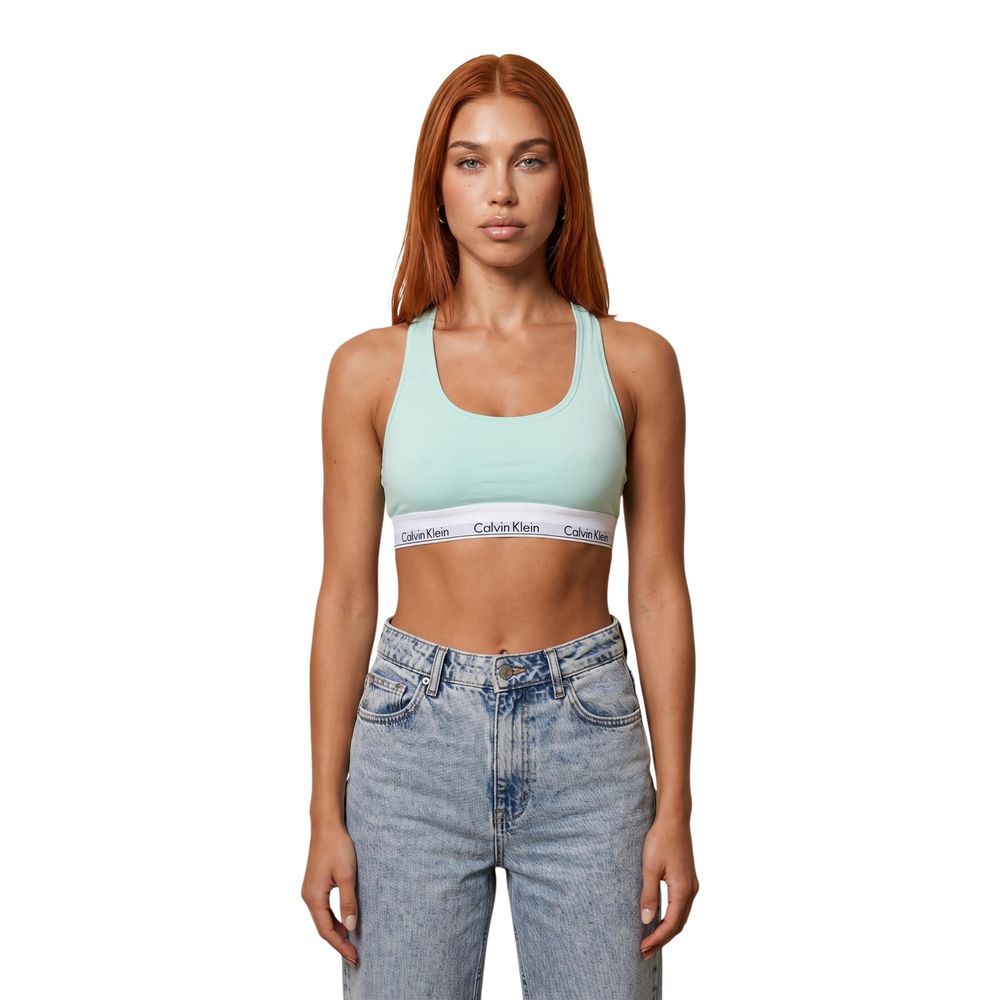 Green Cotton Bra
