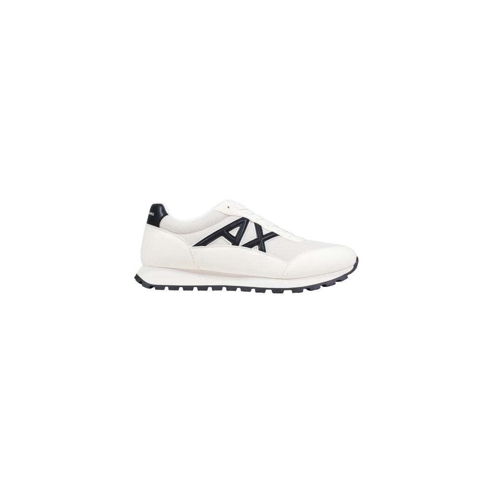 Black And White Polyester Athletic Sneakers
