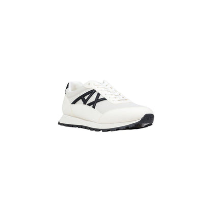 Black And White Polyester Athletic Sneakers