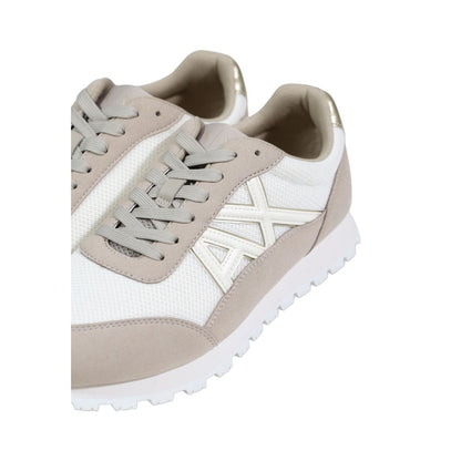 Beige Polyester Athletic Sneakers