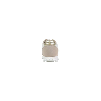 Beige Polyester Athletic Sneakers