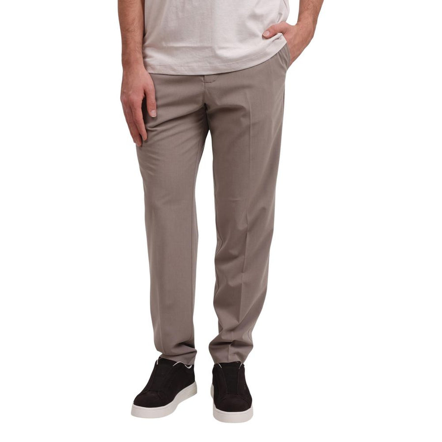Beige Lyocell Casual Pants