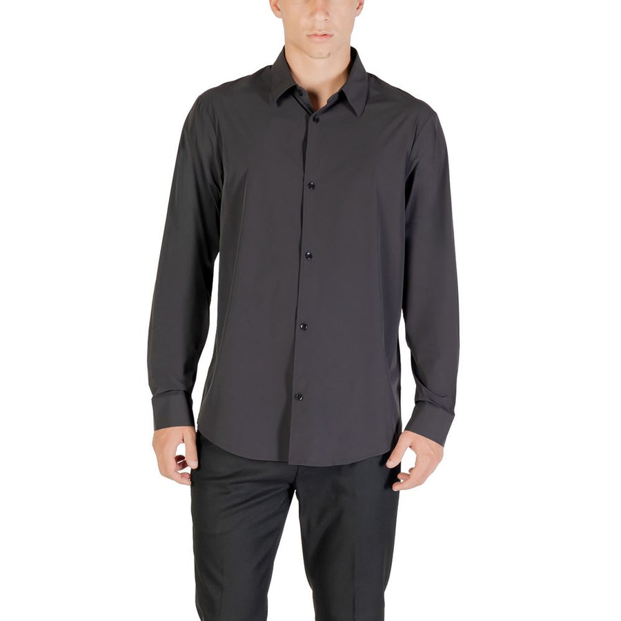 Black Elastane Dress Shirt