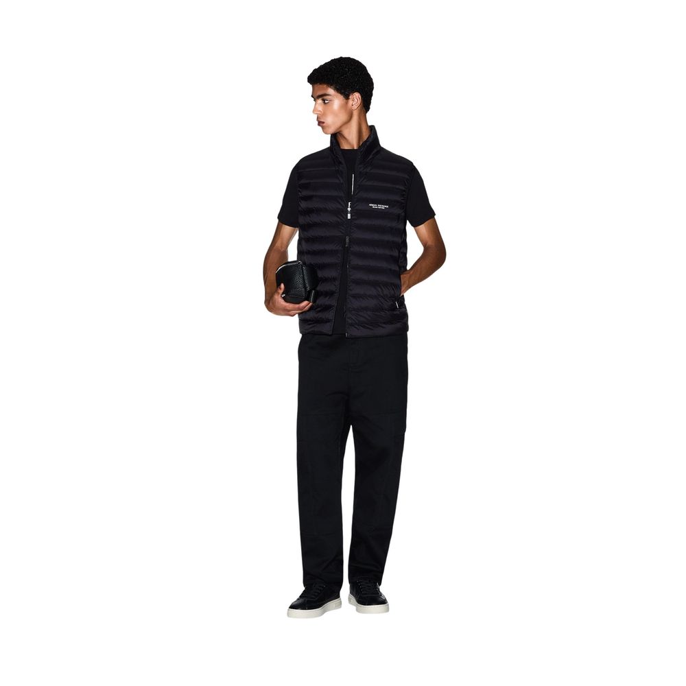 Black Polyamide Sleeveless Jacket