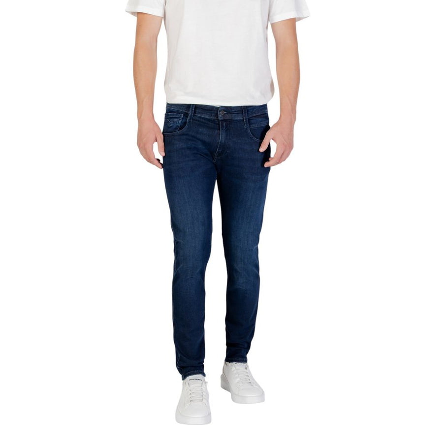 Blue Cotton Skinny Jeans