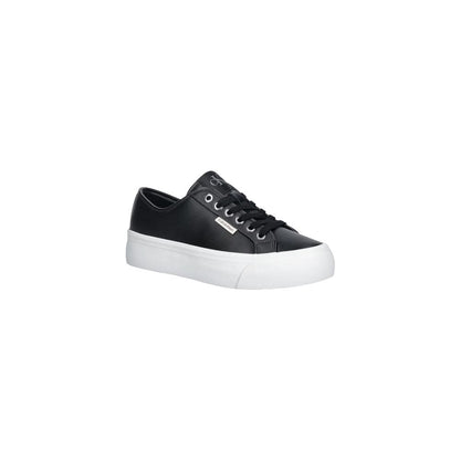 Black Leather Low Top Sneakers
