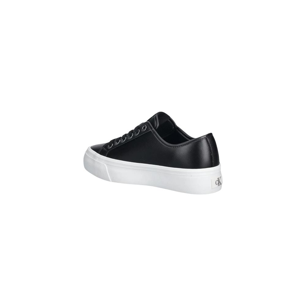 Black Leather Low Top Sneakers