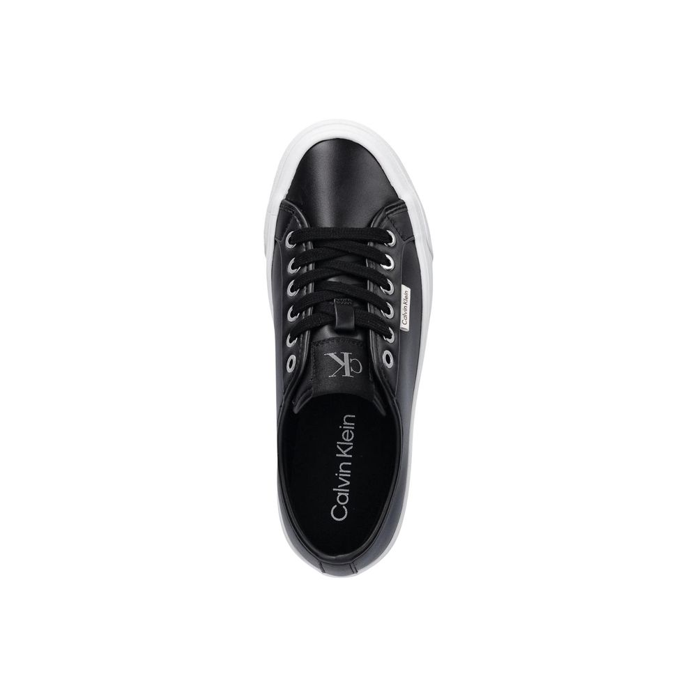 Black Leather Low Top Sneakers