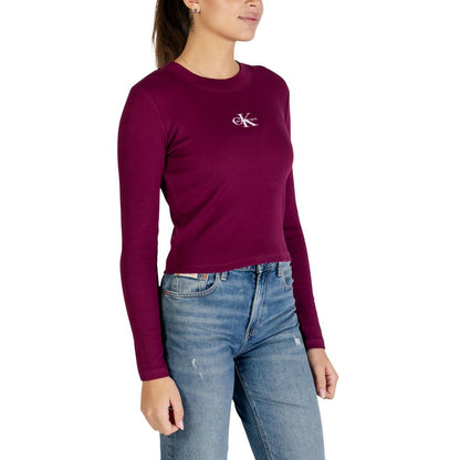 Bordeaux Cotton Long Sleeve T-Shirt