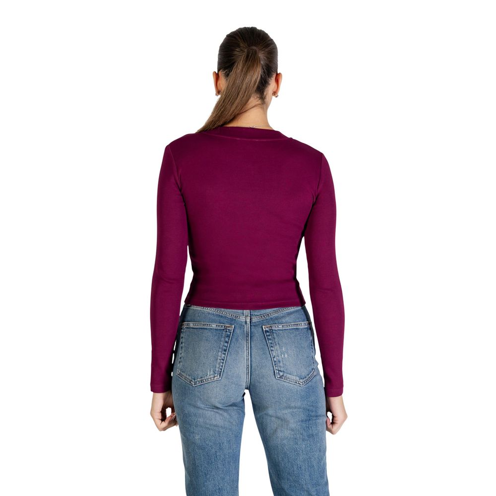 Bordeaux Cotton Long Sleeve T-Shirt