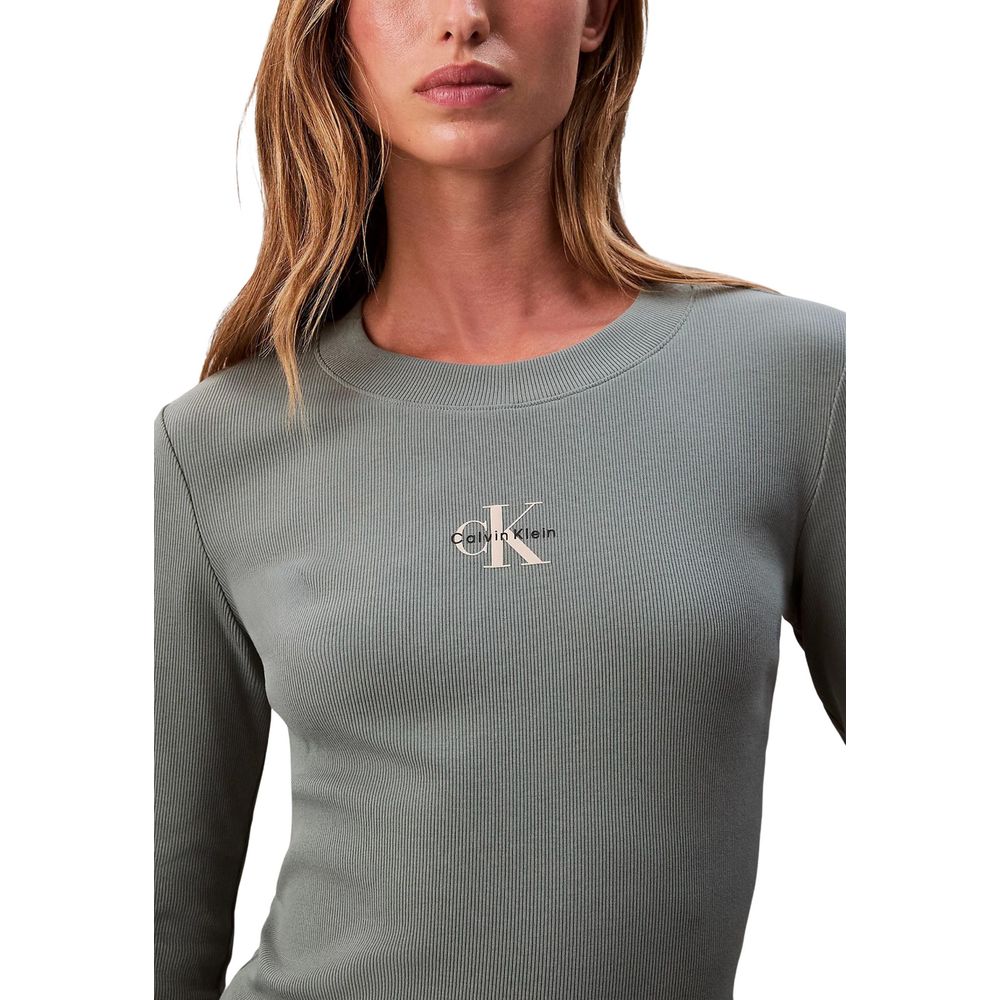 Bicolor Cotton Long Sleeve T-Shirt