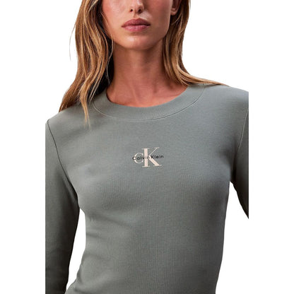 Bicolor Cotton Long Sleeve T-Shirt