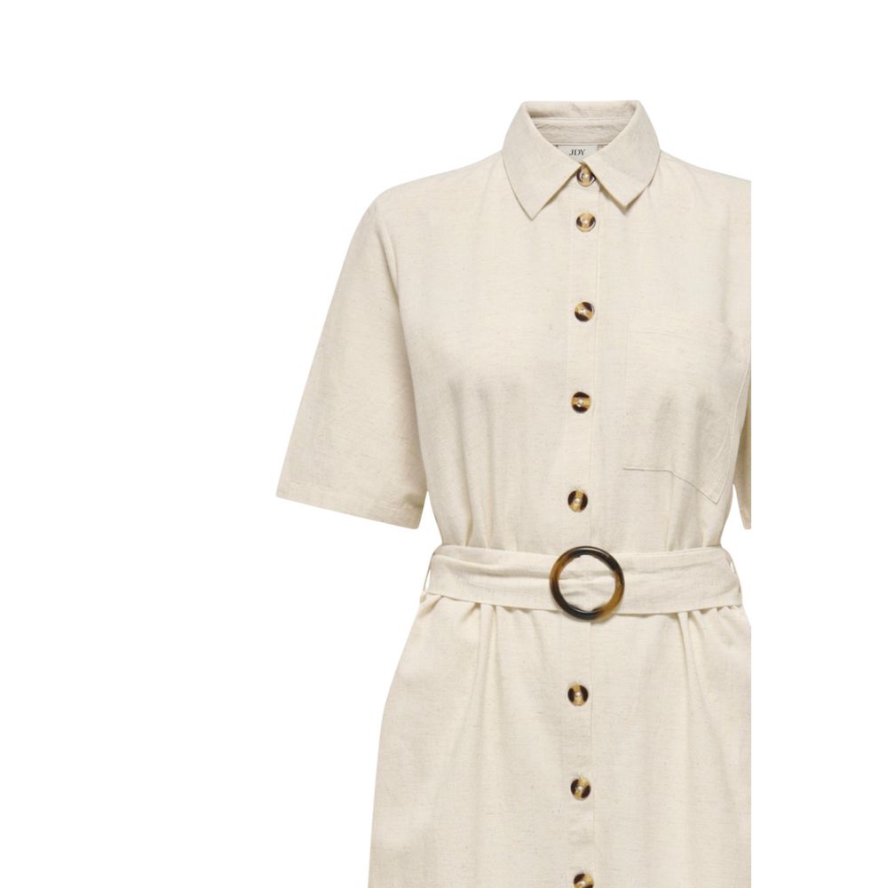 Beige Cotton Long Dress