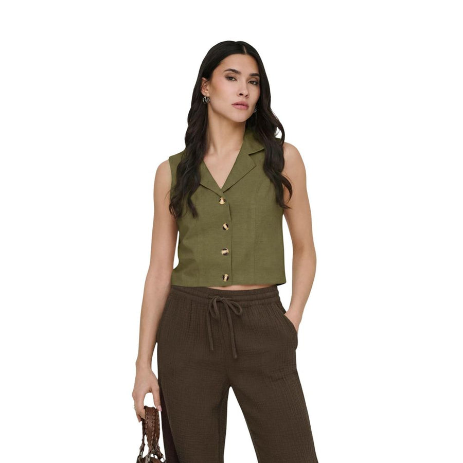 Green Cotton Waistcoat