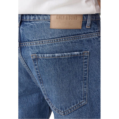 Blue Cotton Relaxed Fit Jeans