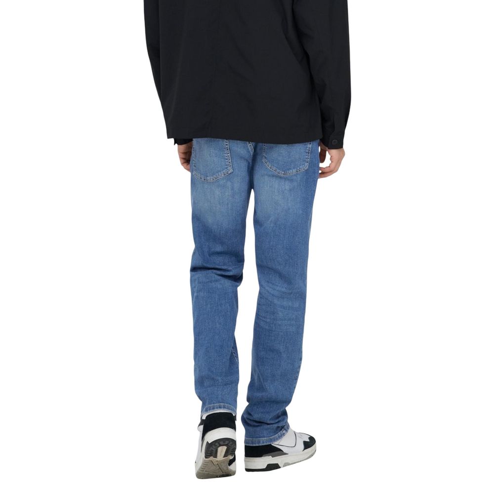 Blue Cotton Relaxed Fit Jeans