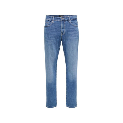 Blue Cotton Relaxed Fit Jeans