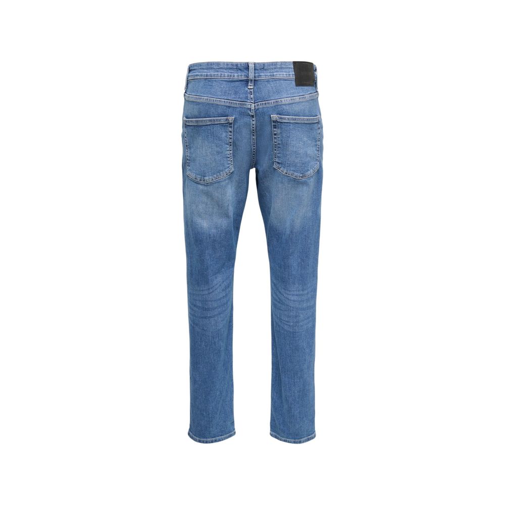 Blue Cotton Relaxed Fit Jeans